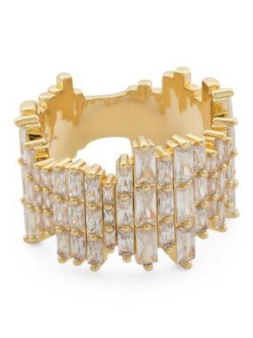 NEO 14kt Gold Plated Cubic Zirconia Burst Ring